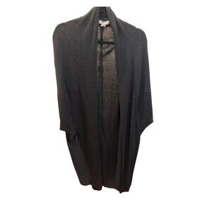 Neiman Marcus Black Open Front long Cardigan – XL – Wool Blend
